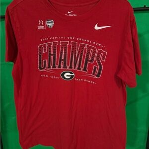 Nike Red Georgia Football Graphic Tee